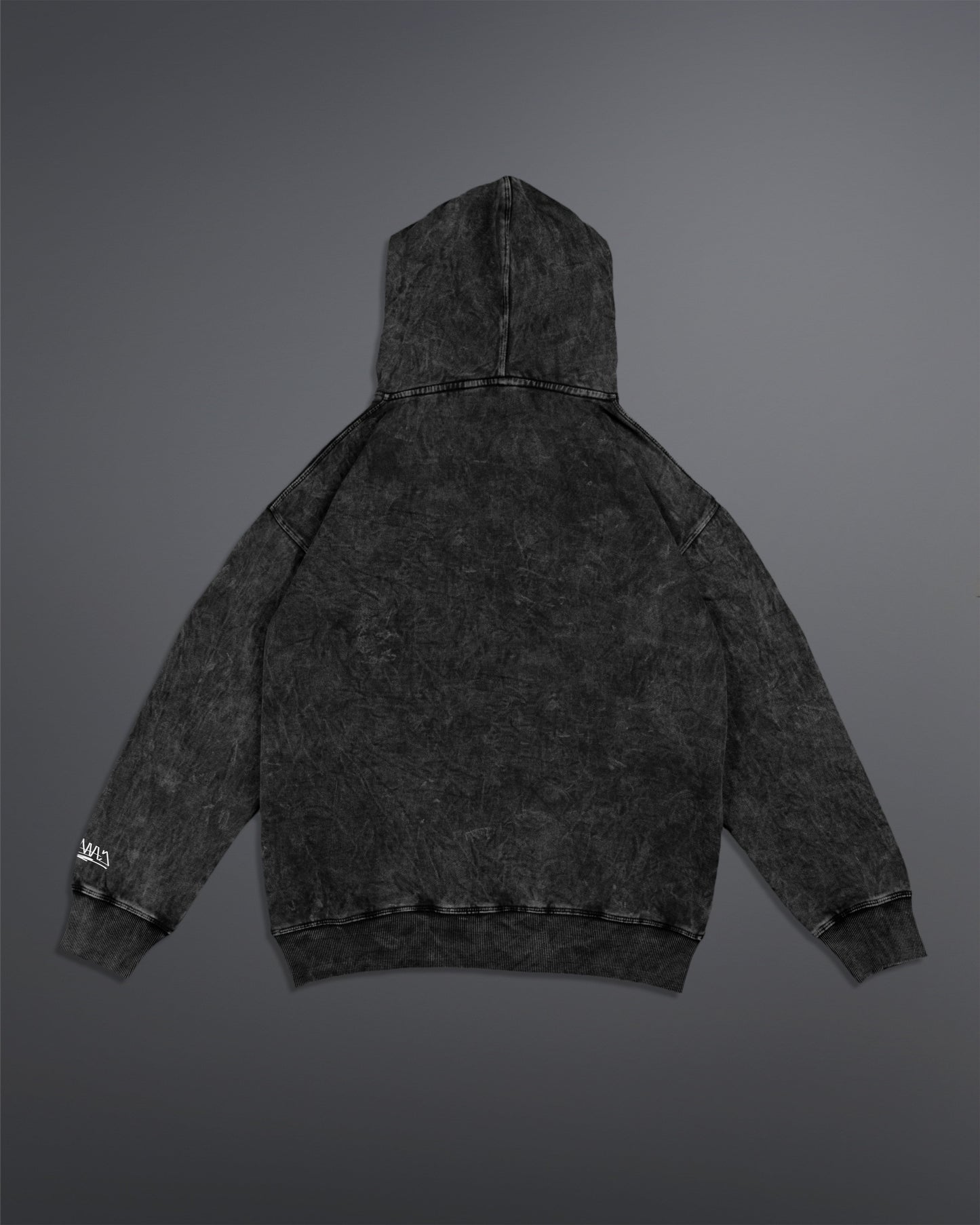 Acid washed hoodie [BLACK-ASH COLORWAY]