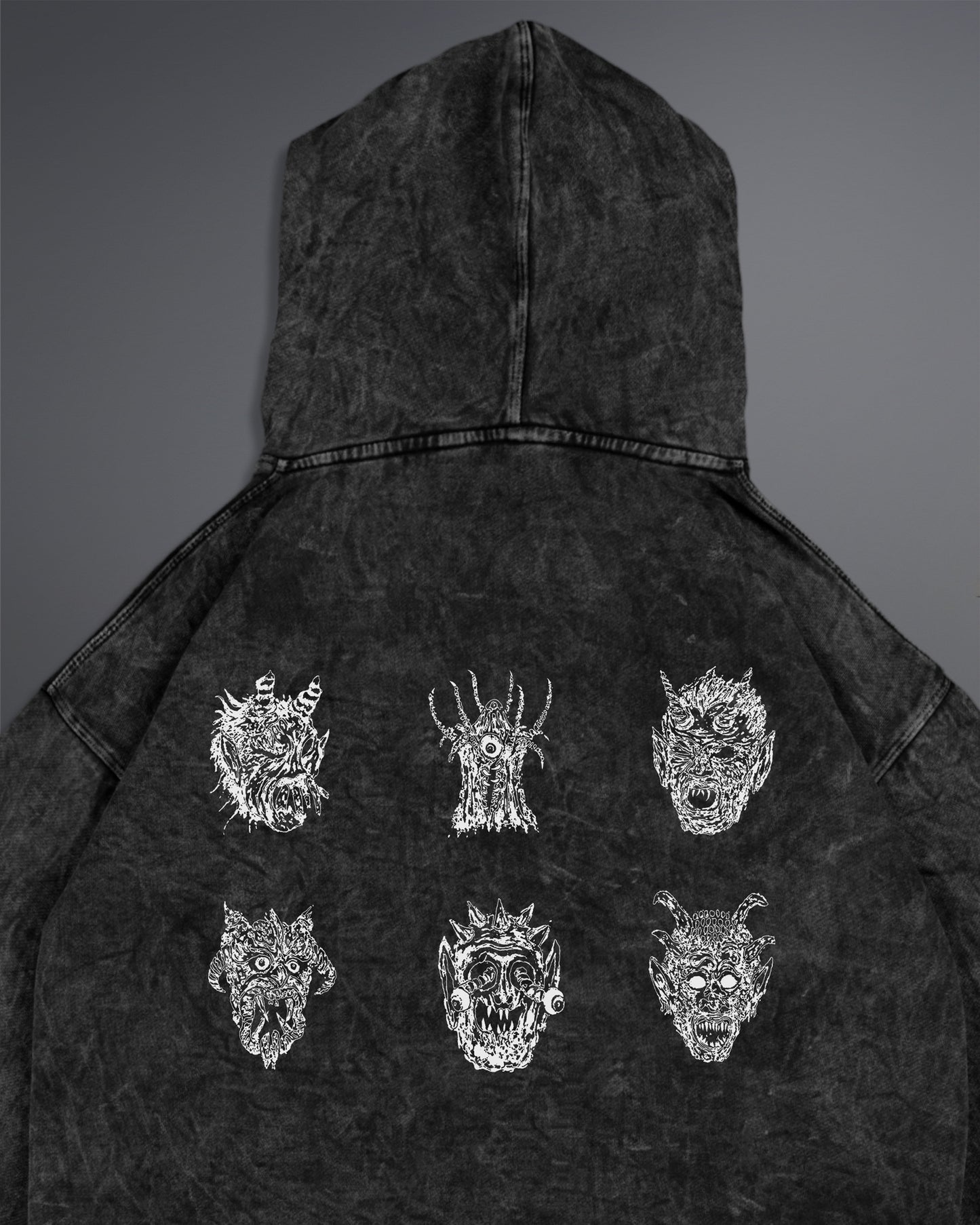 Malignant Prophecy Hoodie [ACID WASHED-BLACK ASH COLORWAY]