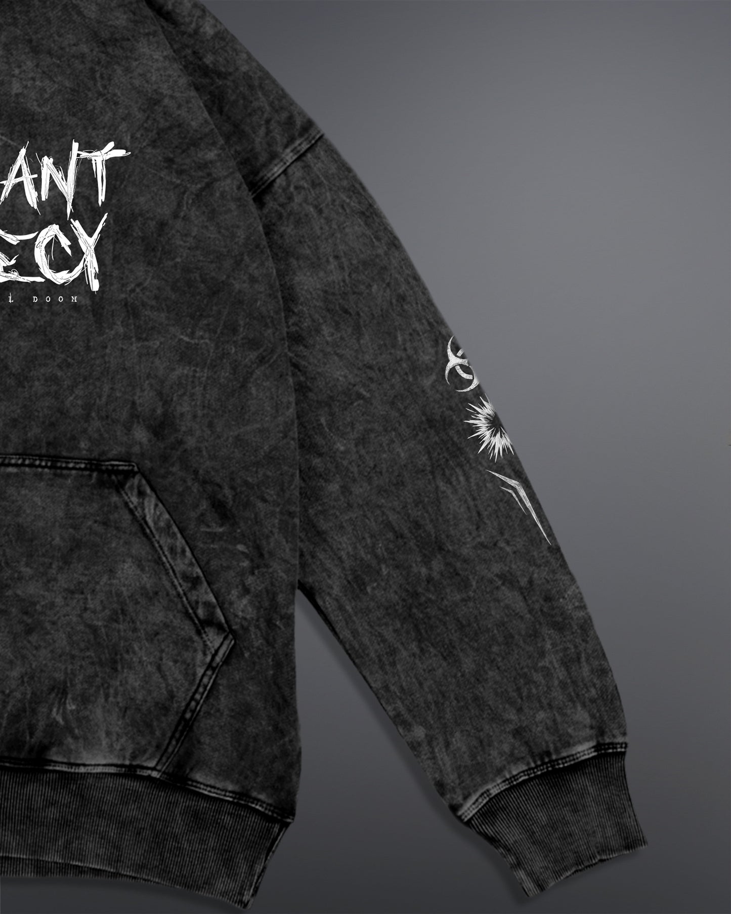 Malignant Prophecy Hoodie [ACID WASHED-BLACK ASH COLORWAY]