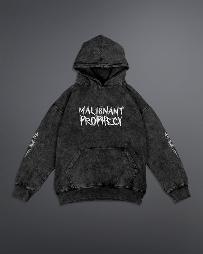 Malignant Prophecy Hoodie [ACID WASHED-BLACK ASH COLORWAY]