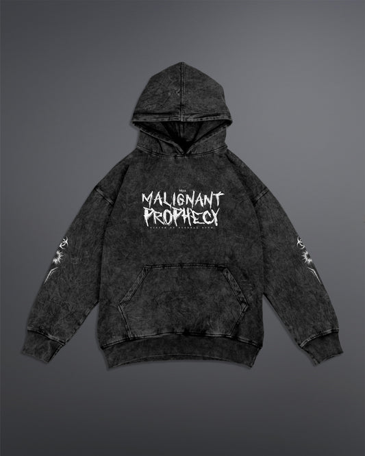 Malignant Prophecy Hoodie [ACID WASHED-BLACK ASH COLORWAY]