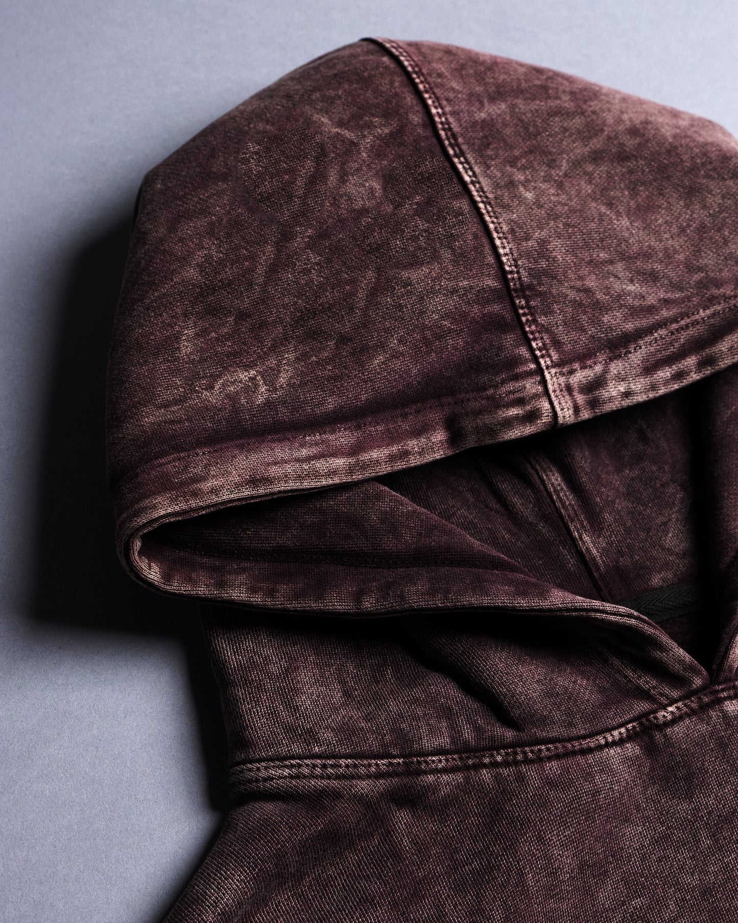 Crypted Glyph Hoodie [ACID WASHED-BLOODSTONE COLORWAY]