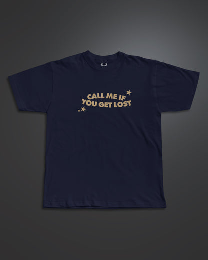 If Lost Regular Fit Graphic Tee [navy blue]