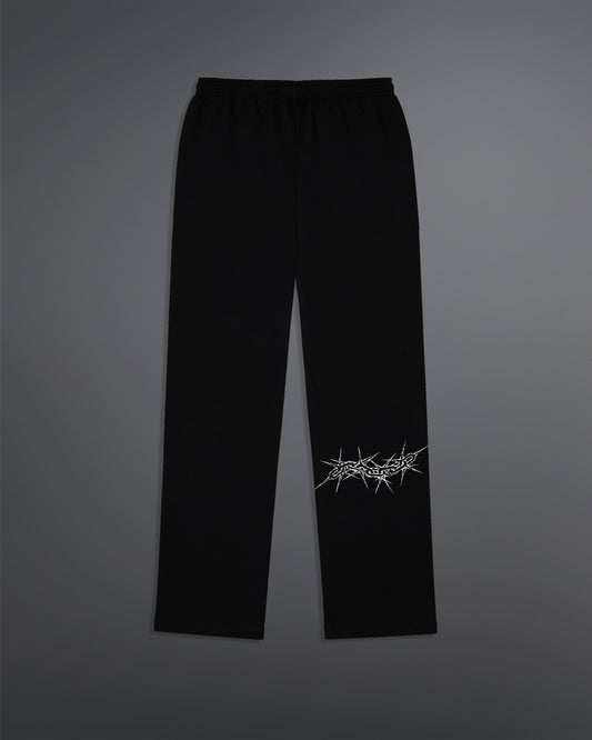 Spiked Cage Sweatpants  [BLACK]
