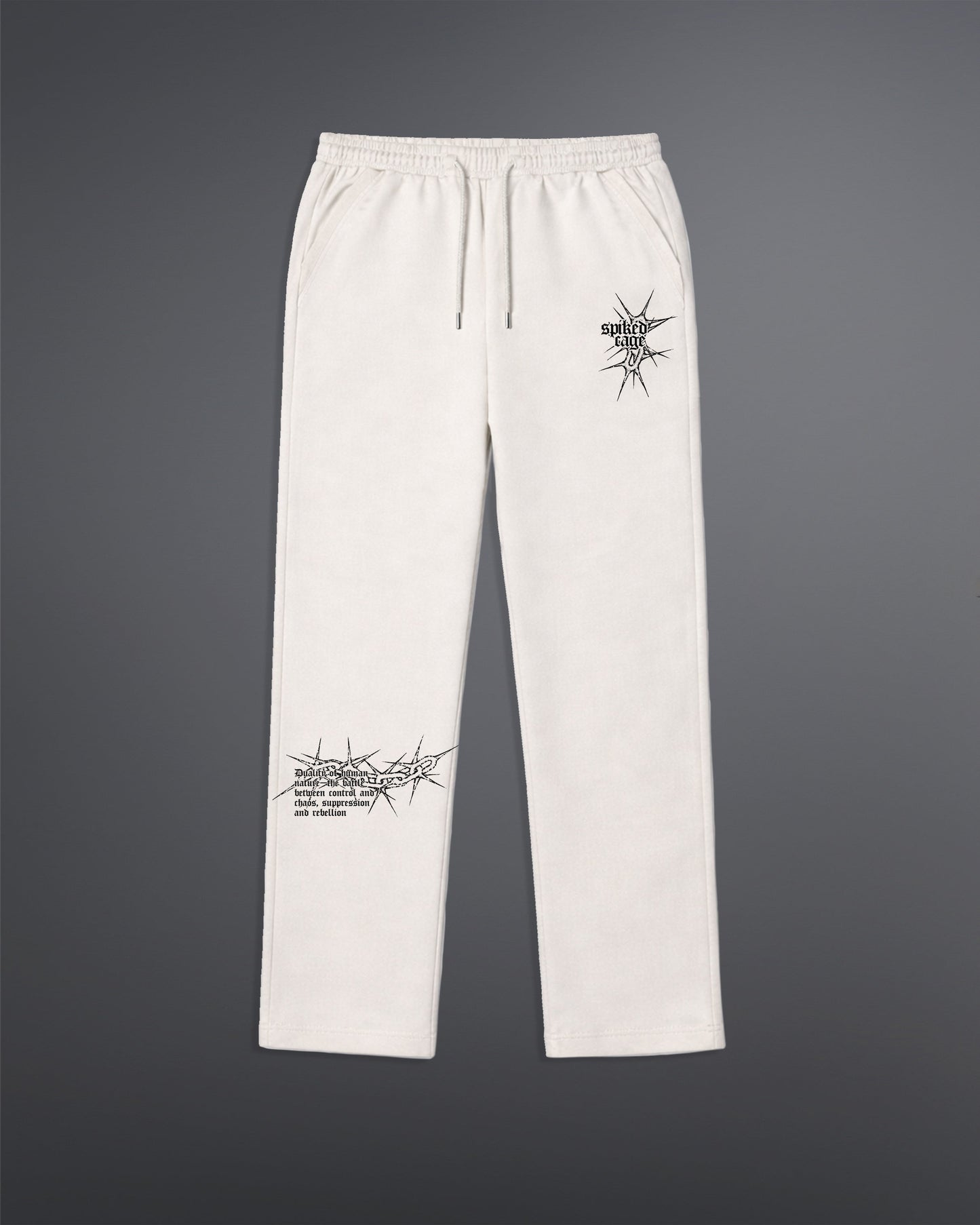Spiked Cage Sweatpants  [OFF-WHITE]