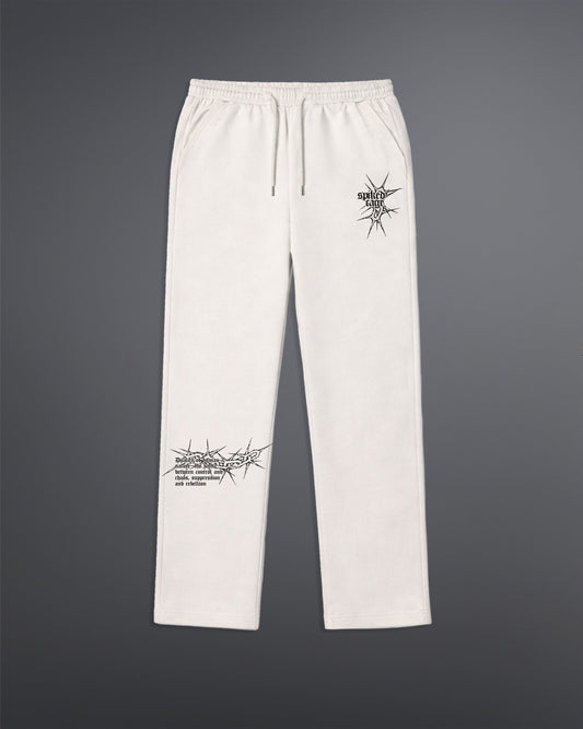 Spiked Cage Sweatpants  [OFF-WHITE]