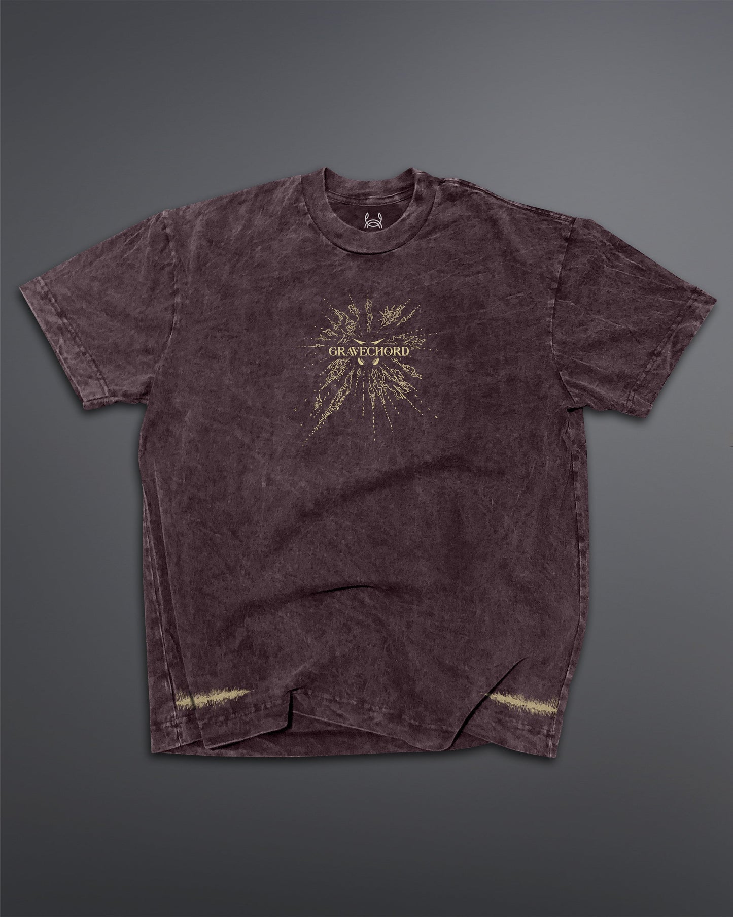 GRAVECHORD Oversized Tee [ACID WASHED-BLOODSTONE]