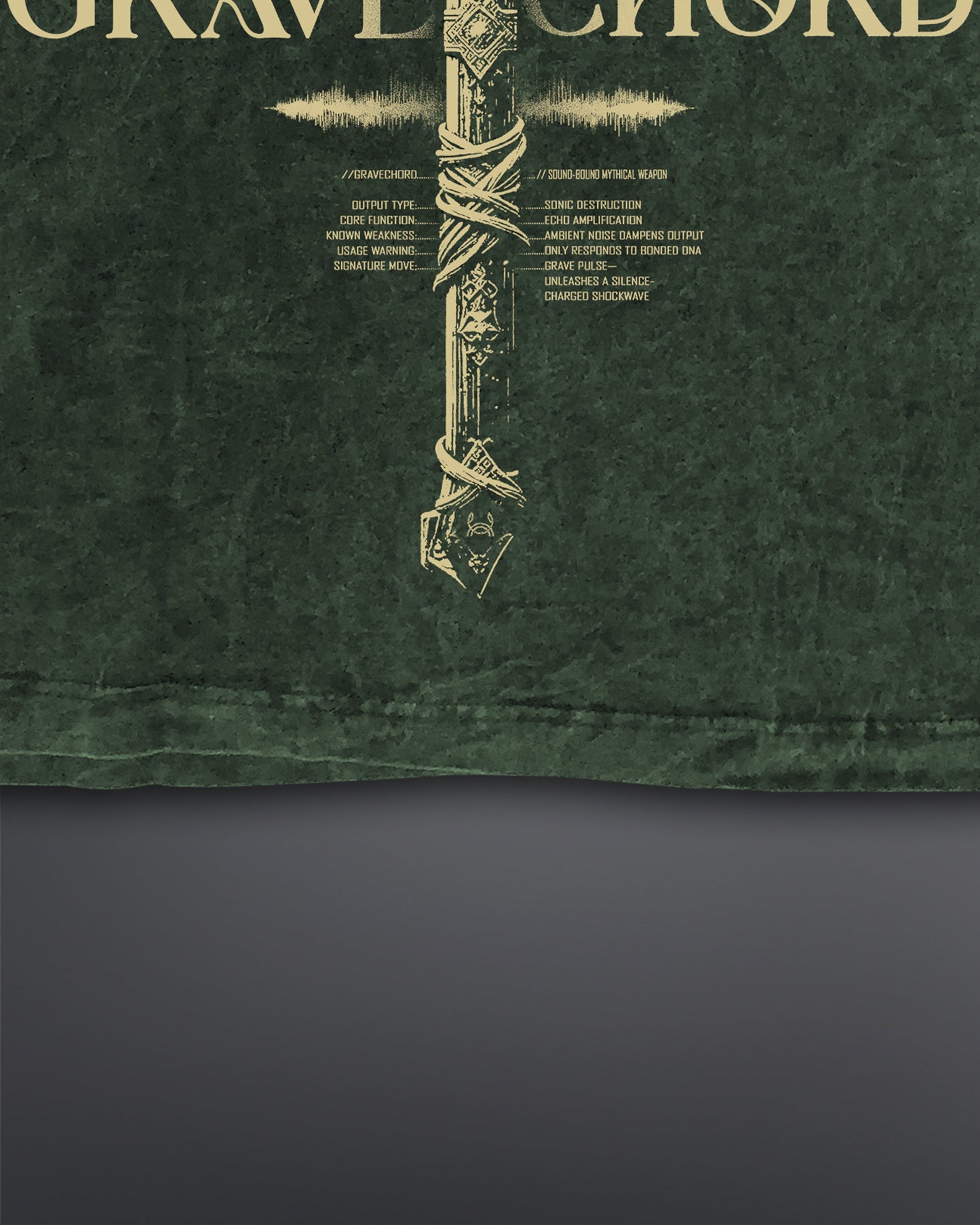 GRAVECHORD Oversized Tee [ACID WASHED-TOXIC MOSS]