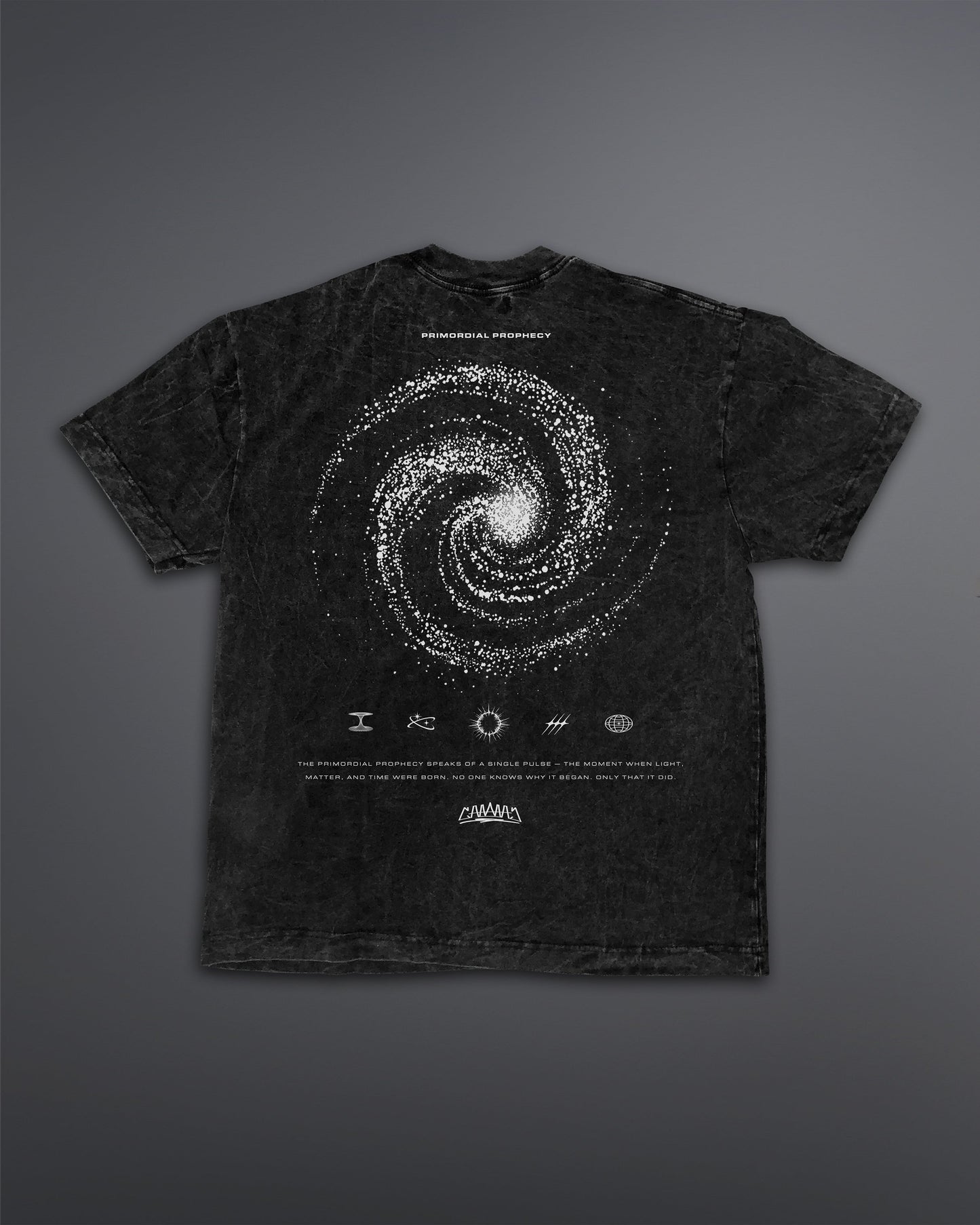 Primordial Prophecy Oversized tee [ACID WASHED-BLACK ASH]
