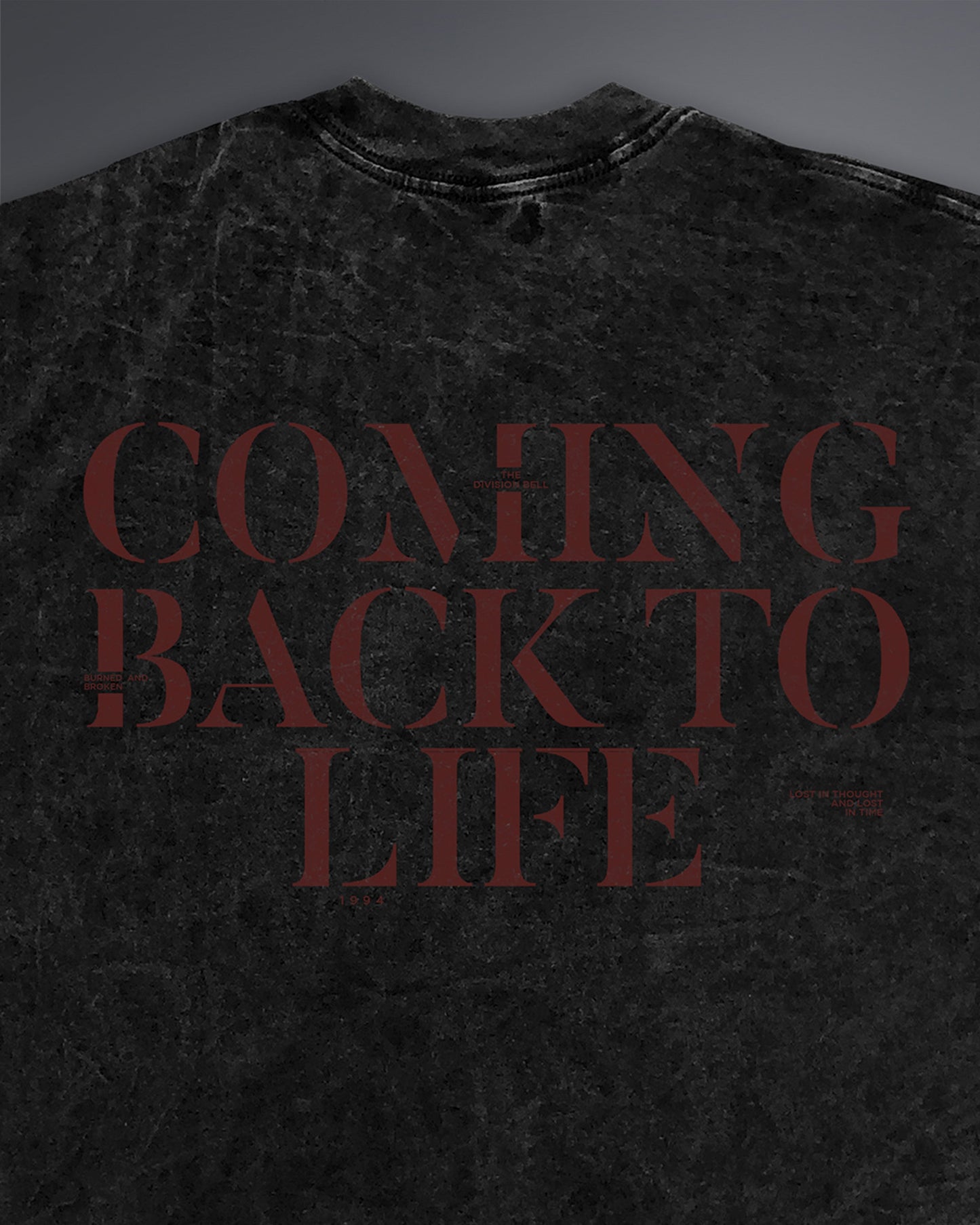 Coming Back To life Oversized Tee [ACID WASHED-BLACK ASH]