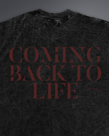 Coming Back To life Oversized Tee [ACID WASHED-BLACK ASH]