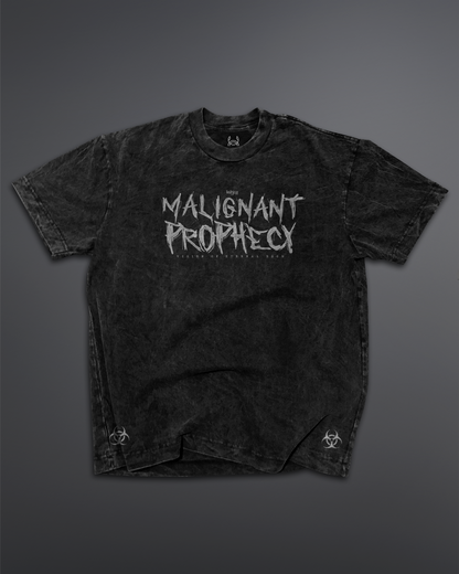 Malignant Prophecy Oversized tee [ACID WASHED-BLACK ASH]