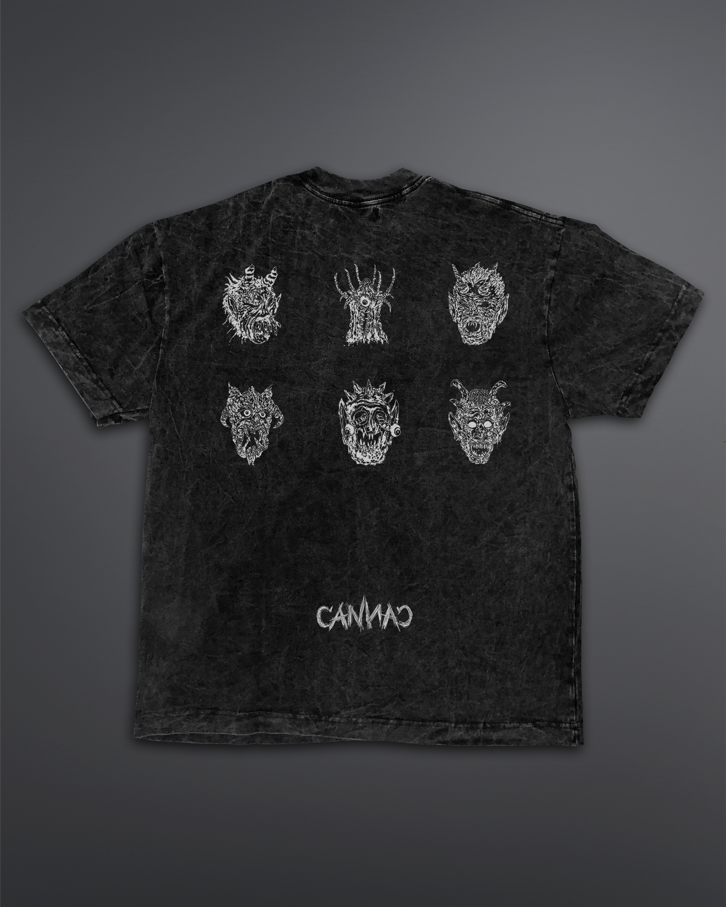 Malignant Prophecy Oversized tee [ACID WASHED-BLACK ASH]