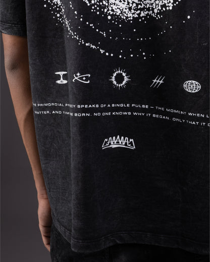 Primordial Prophecy Oversized tee [ACID WASHED-BLACK ASH]