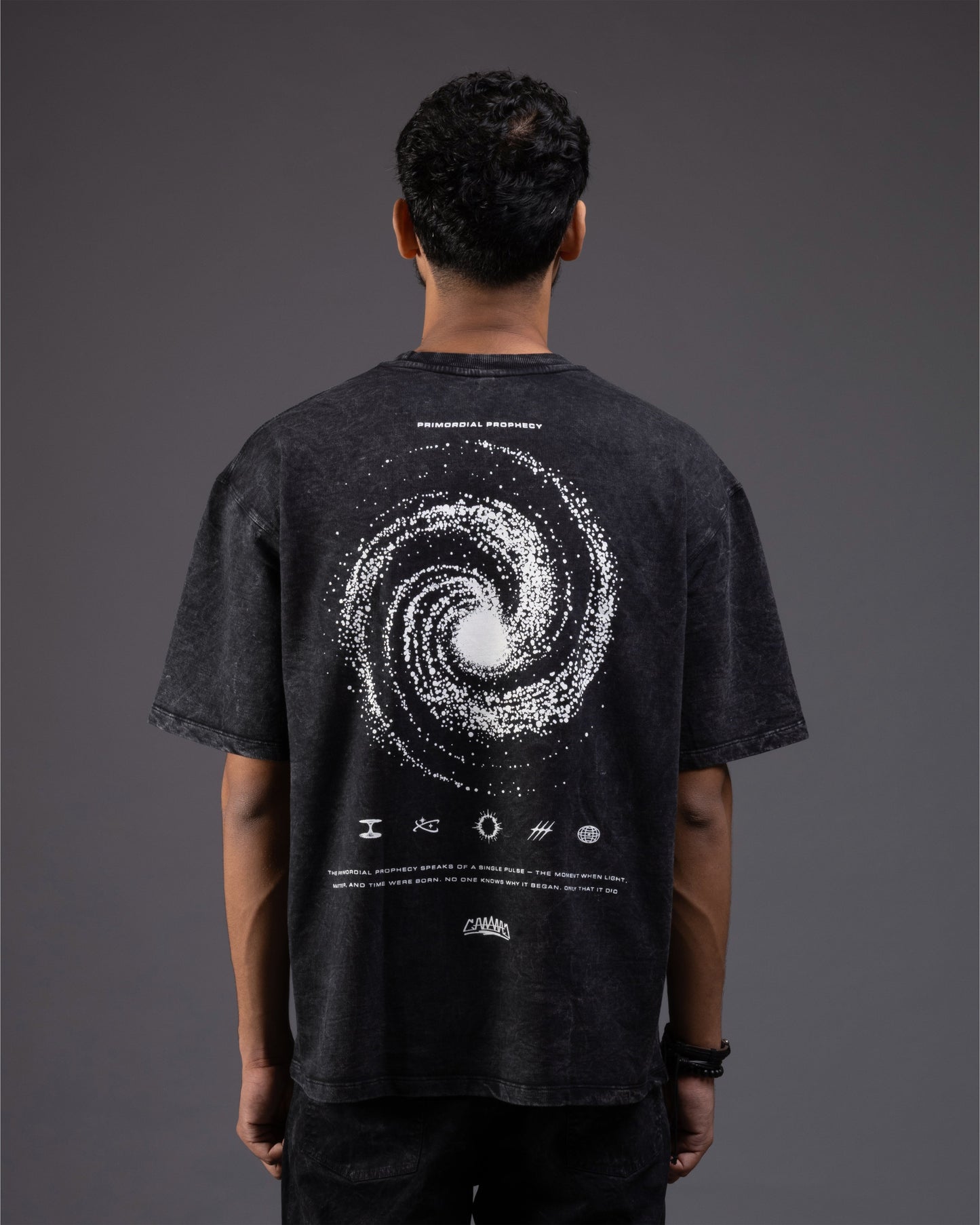 Primordial Prophecy Oversized tee [ACID WASHED-BLACK ASH]