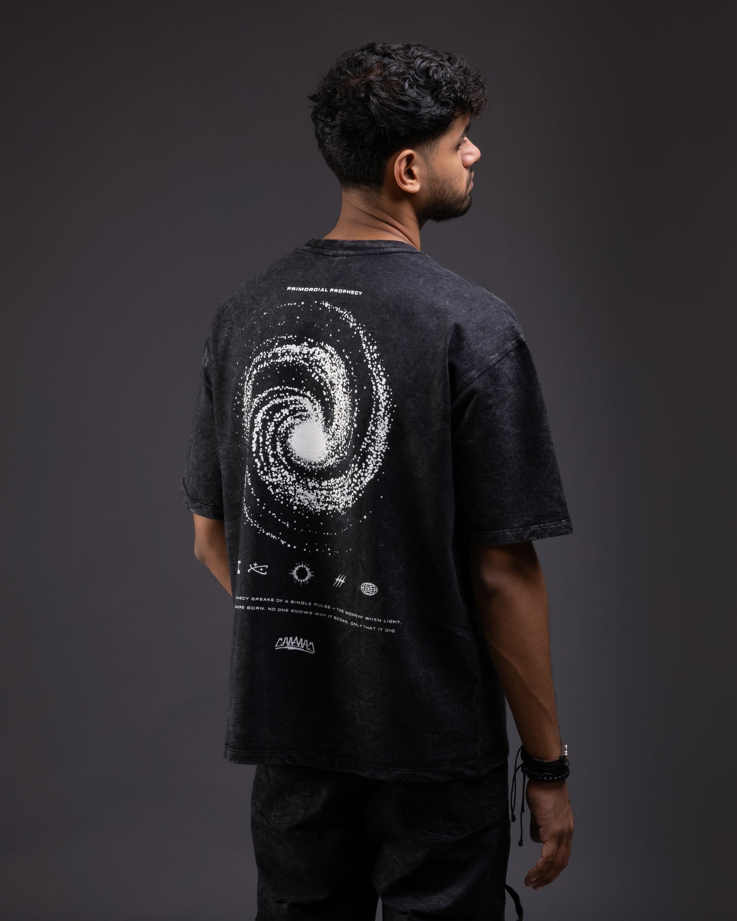 Primordial Prophecy Oversized tee [ACID WASHED-BLACK ASH]
