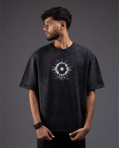 Primordial Prophecy Oversized tee [ACID WASHED-BLACK ASH]