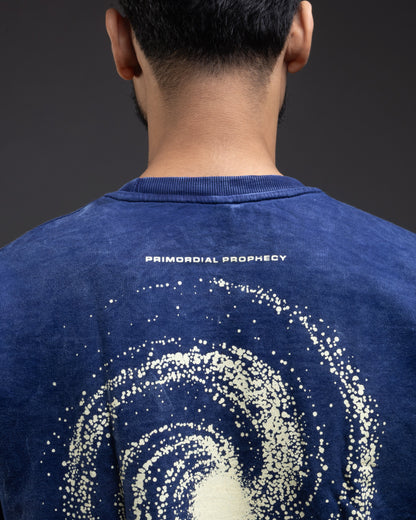 Primordial Prophecy Oversized tee [ACID WASHED-COSMIC BLU]