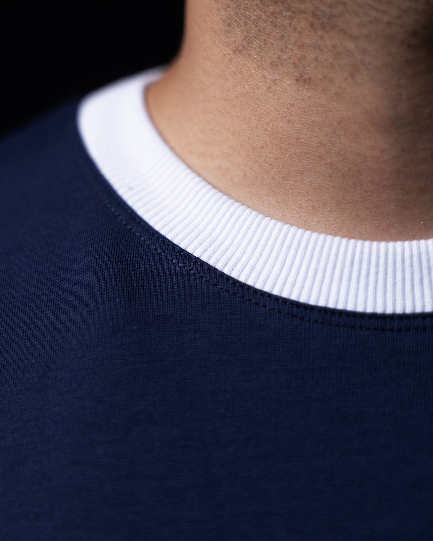 Cropped Ringer tee [NAVY/WHITE]