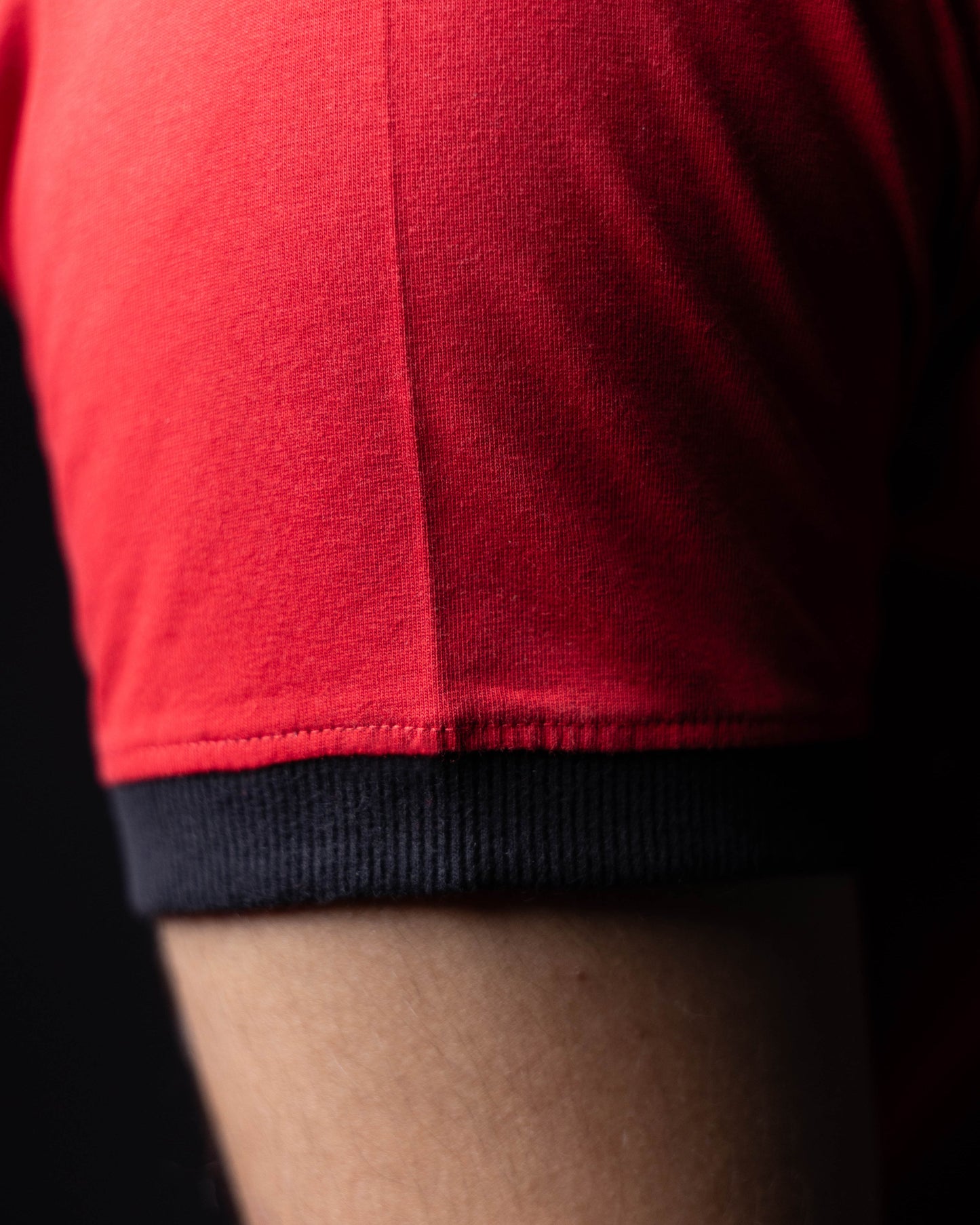 Cropped Ringer tee [RED/BLACK]