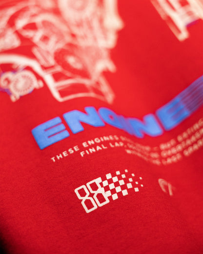 ENGINE EXTINCTION OVERSIZED TEE [RED]