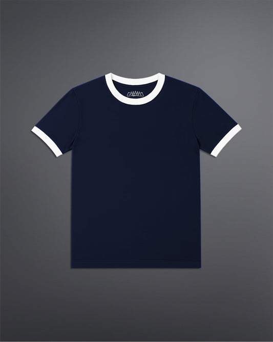 Cropped Ringer tee [NAVY/WHITE]