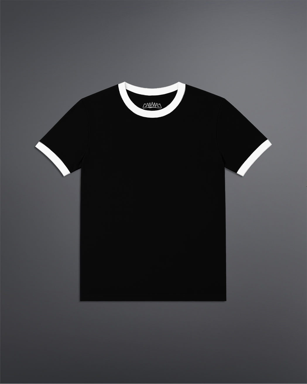 Cropped Ringer tee [BLACK/OFF-WHITE]
