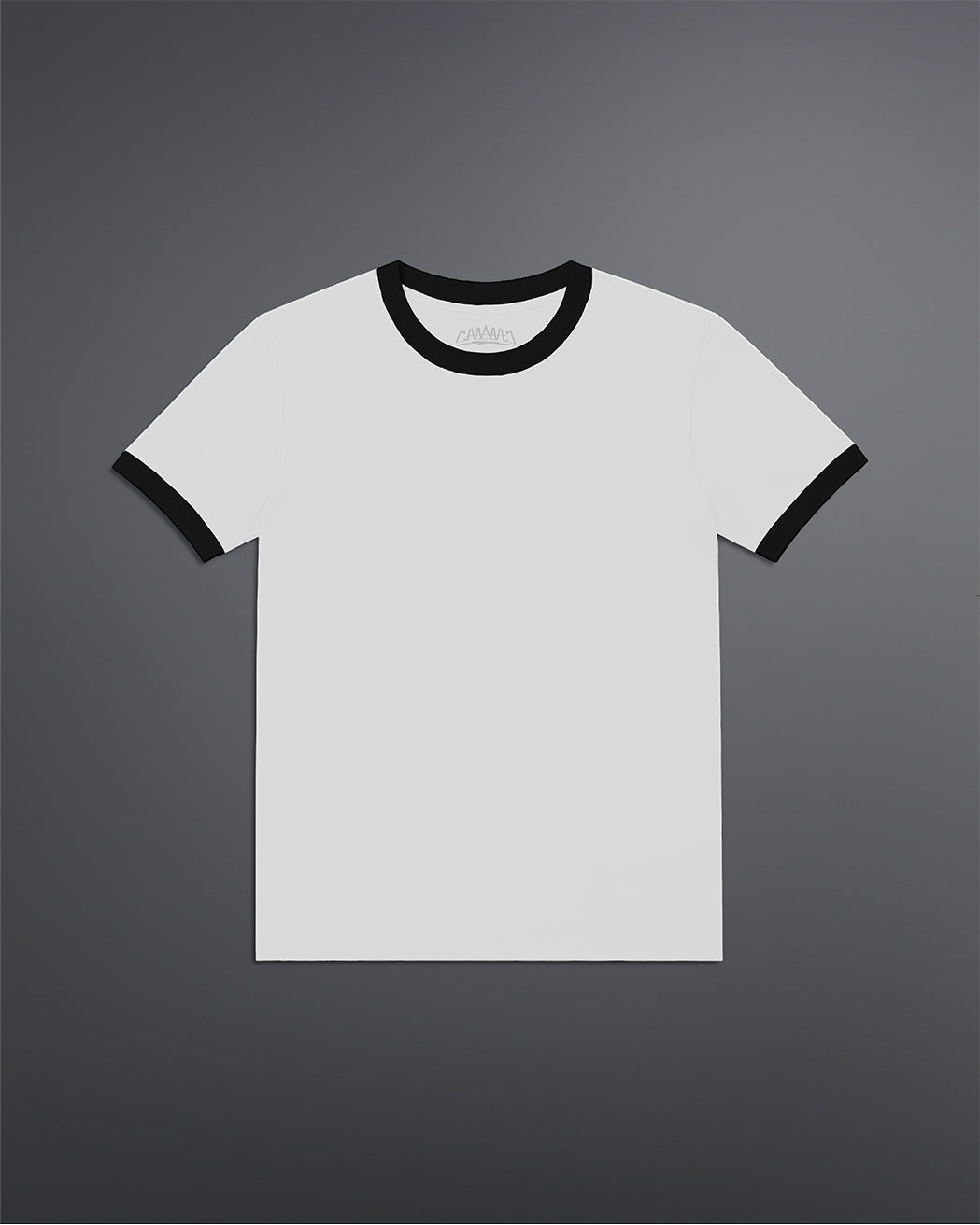 Cropped Ringer tee [WHITE/BLACK]
